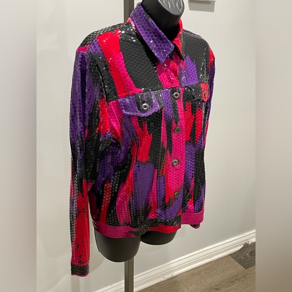 Multi Colored Shiny Jacket - Picture 4 of 6